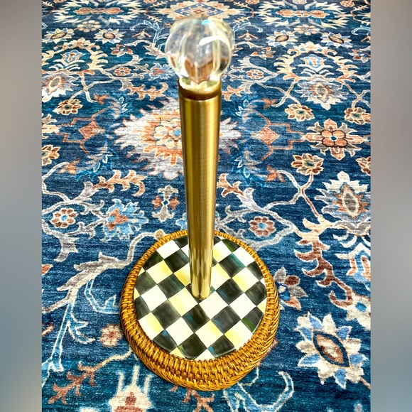 MacKenzie-Childs Rare & Retired Courtly Check paper towel holder - Picture 1 of 15